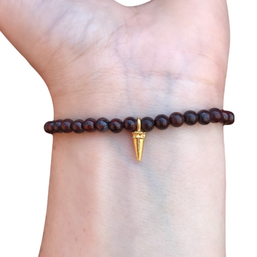 Agate beaded stretch Bracelet